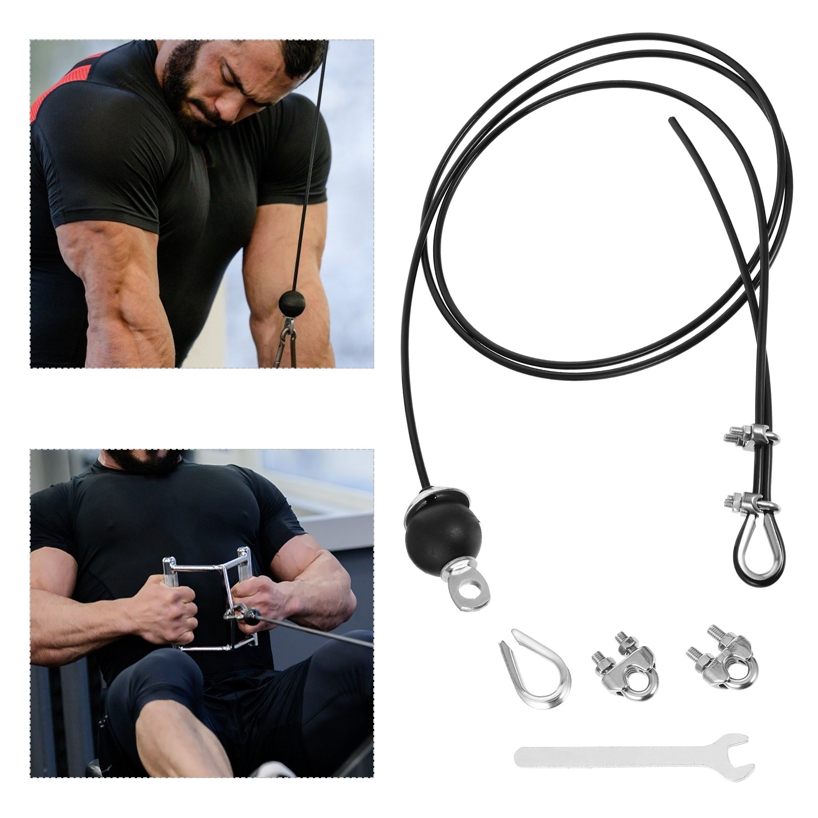 Home Gym Diy - 1Set DIY Adjustable Gym Wire Rope