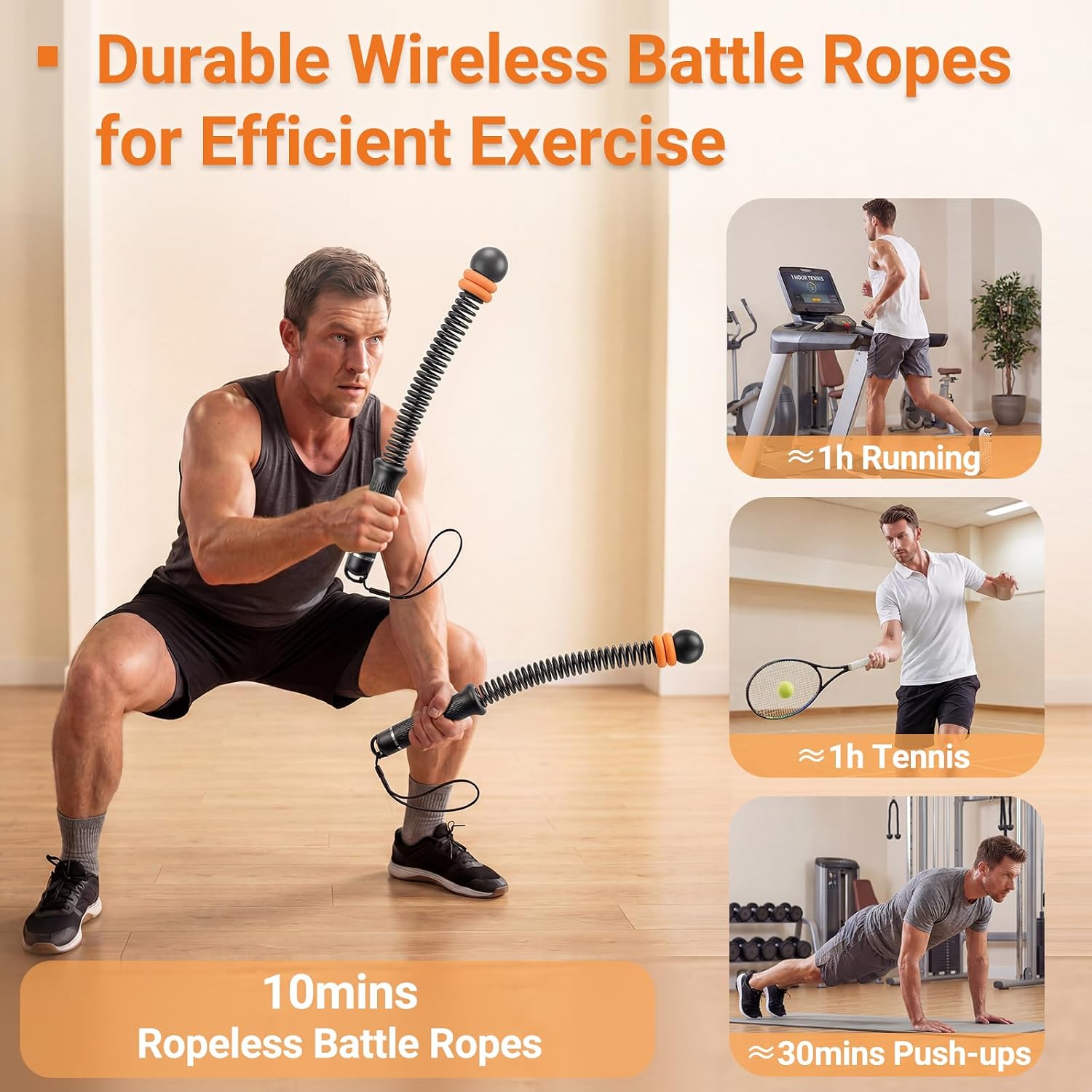 Adjustable Ropeless Battle Rop - Fitness Home Gym Equipment 评论和价格