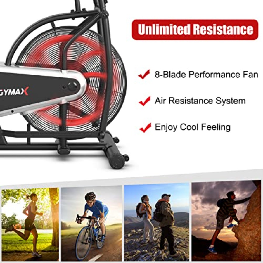 Home gym cardio training: fan  - Home Gym Bike 评论和价格