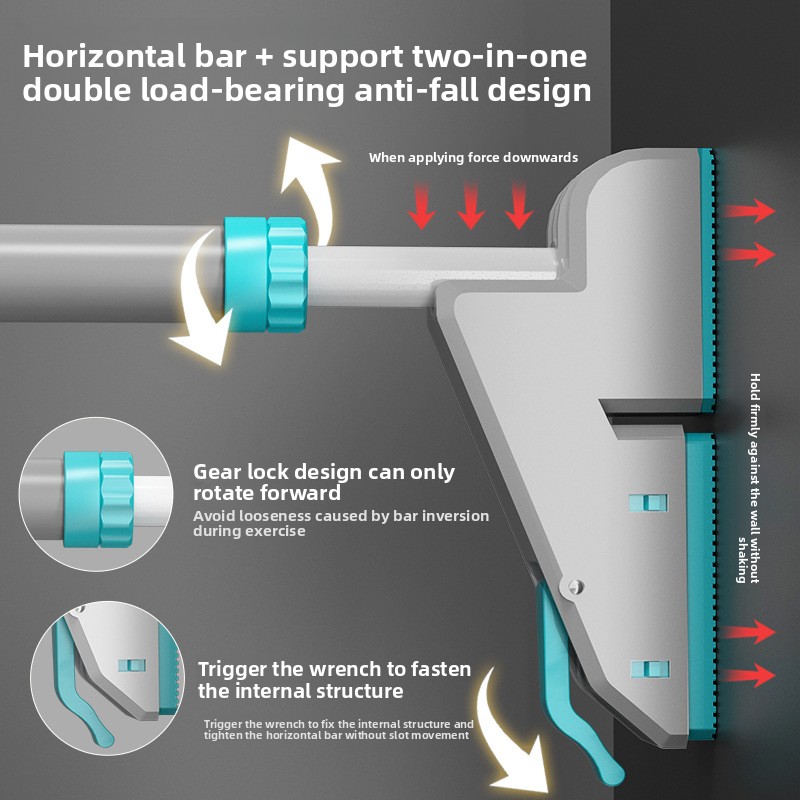 No-Drill Door Frame Pull up Ba - Home Gym Wall Mounted 评论和价格
