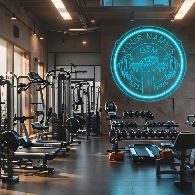Custom LED Gym Neon Sign Barbe - Home Gym Interior Design 评论和价格
