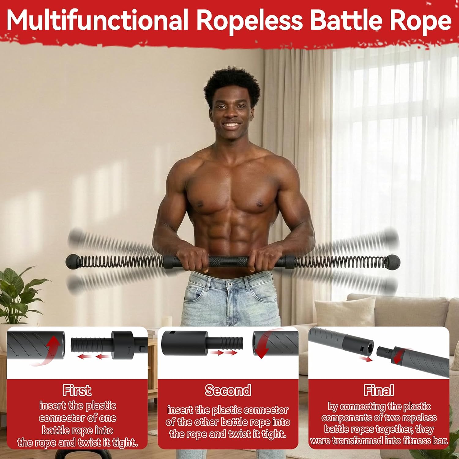 2-in-1 Upgraded Cordless Battl - Fitness Home Gym Equipment 评论和价格